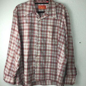 Vintage Sears Best Men's Store Kings Road Plaid Shirt No Size Tag LS